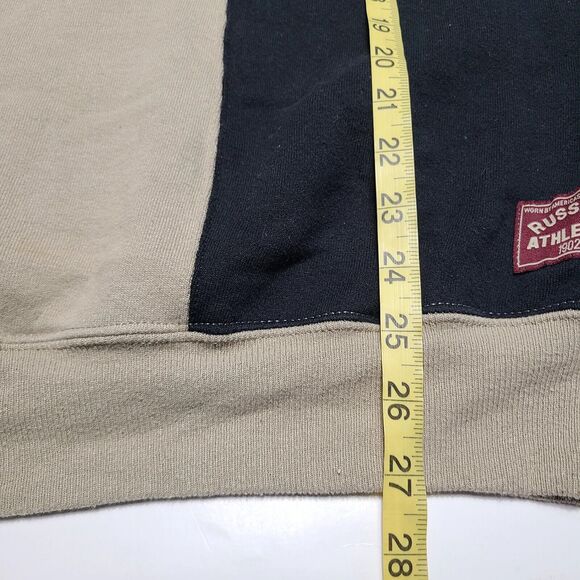 Vintage Russell Athletic Sweatshirt Mens 2XL Black Brown Colorblock Made in USA - Picture 8 of 8